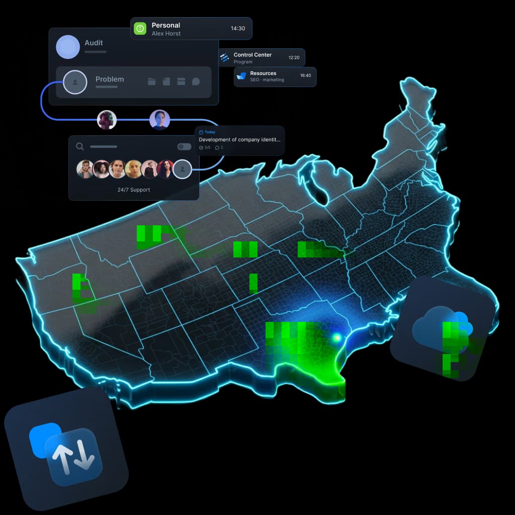 Datensynchronisierung in Houston