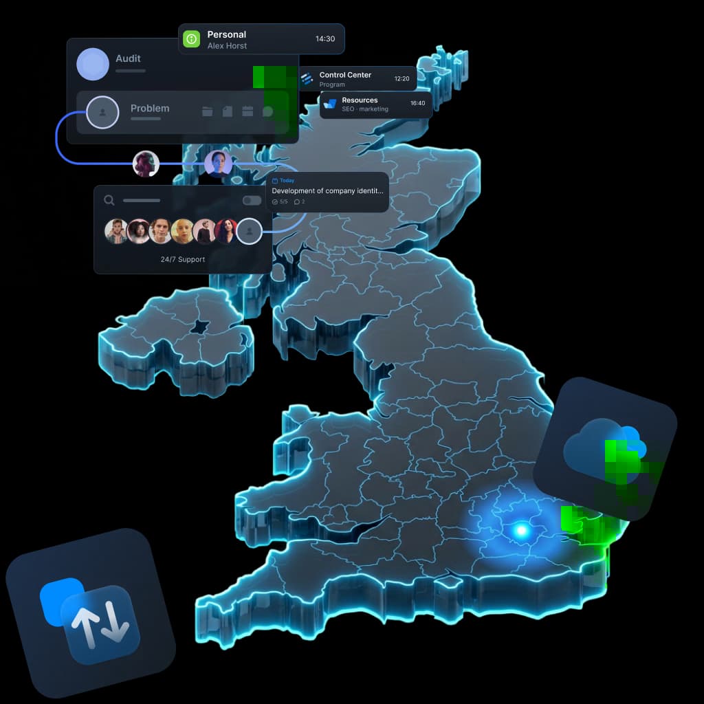 Datensynchronisation in Großbritannien